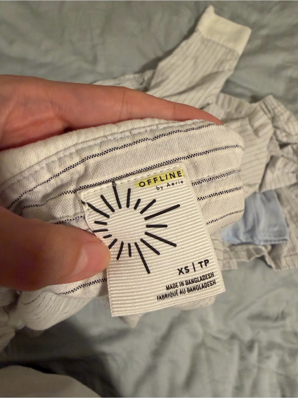 OFFLINE by Aerie Striped Cropped Button Up Shirt & Mini Skirt Set - Picture 4 of 5